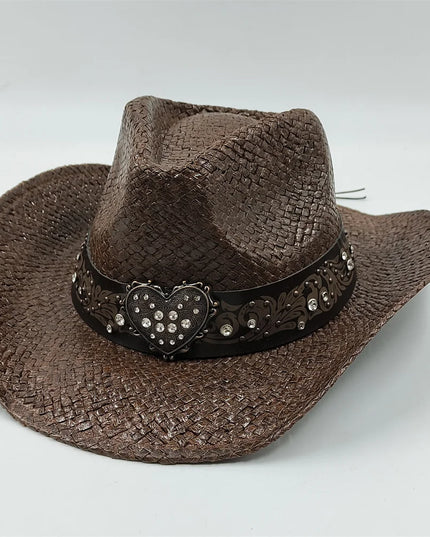 Army Green Camo Cowboy Hat Straw Hat Star Jazz Straw Hat Panama Paper Grass Western United States Cowboy Hat Fashion Travel