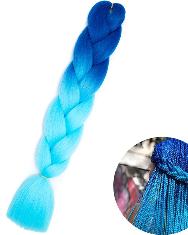 24" Synthetic Yaki Braids Hair kanekalon Ombre Braiding Hair Jumbo Braid Hair Extension For Women Hundreds of colors DIY Hair