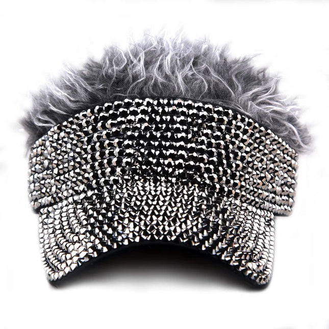[YARBUU] New Fashion Four Seasons Baseball Cap For Men Wig Hat Rhinestone Gorras Hombre Sun Protection Casquette Hats Adjustable