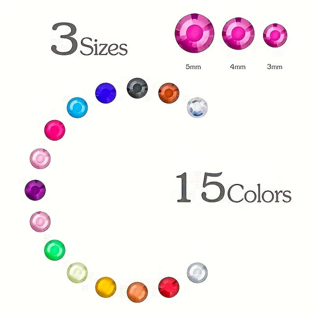 165/ 900 Pcs Facial Stickers Self Adhesive Rhinestones For Eye Makeup, 15 Colors Rainbow Rhinestones Face Jewelry Face Gems Stickers, DIY Nail Makeup 3mm 4mm 5mm 6mm Halloween Rave Festival Accessories Costume For Women