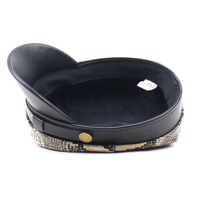 2021 Leather Snakeskin Beret Casual Octagonal Cap Autumn and Winter Painter Hat for Girl and Women 35